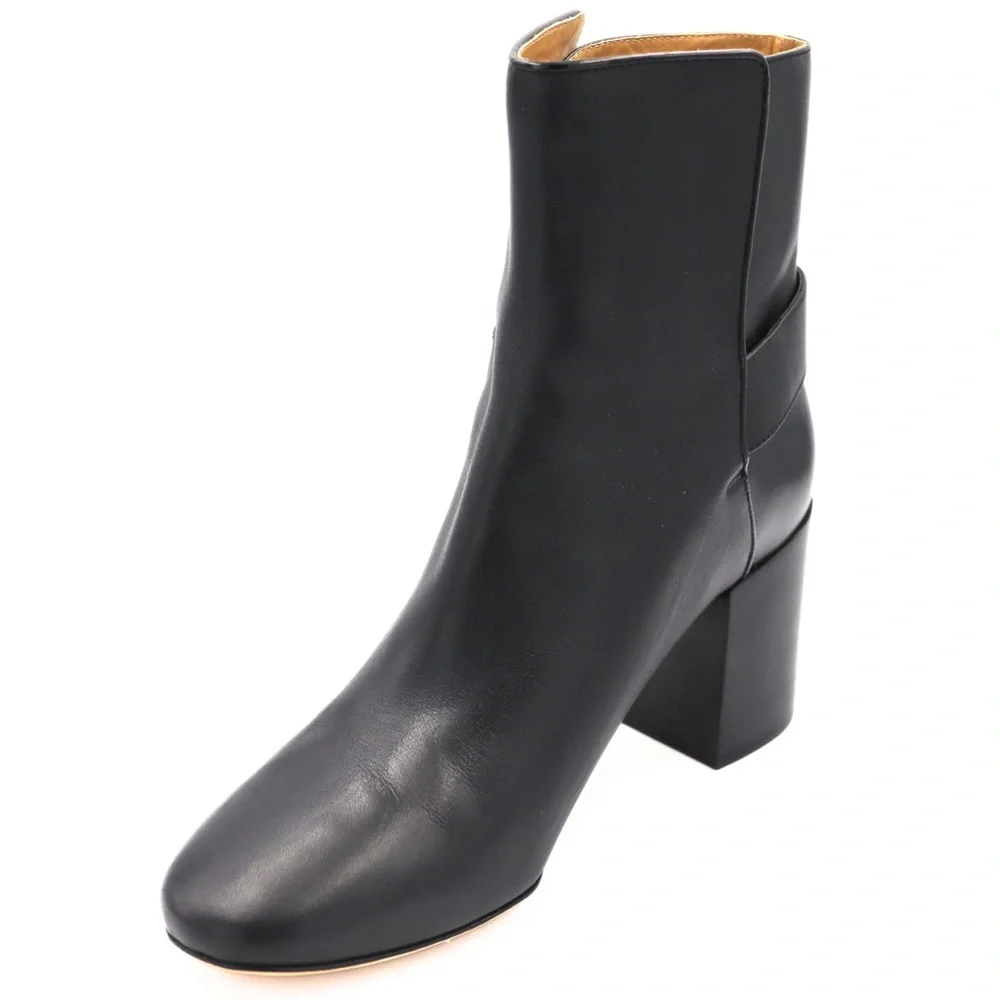 Tory Burch Kira 70MM Bootie Black Leather Ankle Boots US 9.5 M - Picture 4 of 14